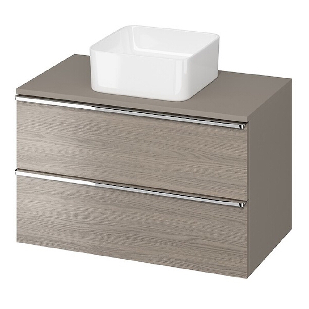 CERSANIT VIRGO 80 šedá úchytka chrom s pracovní deskou S522-030