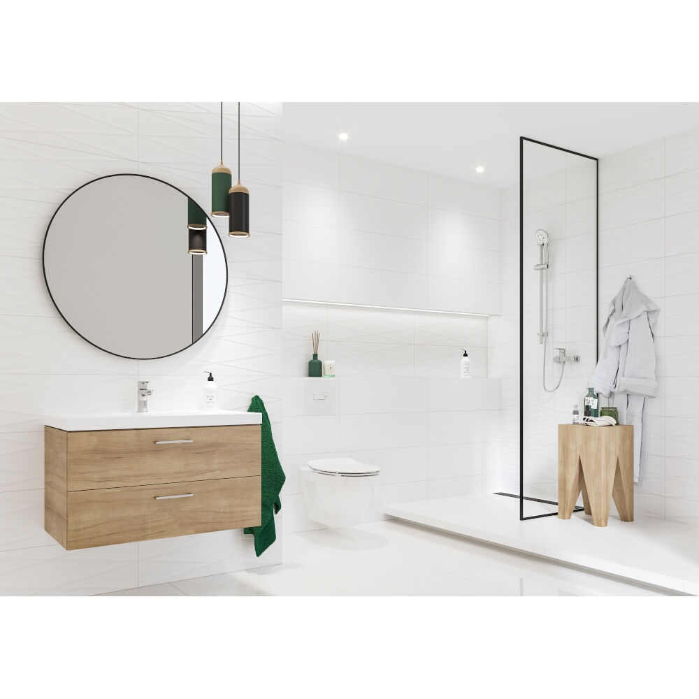 OBKLAD BLANKA COSY WHITE STRUCTURE GLOSSY 24X74