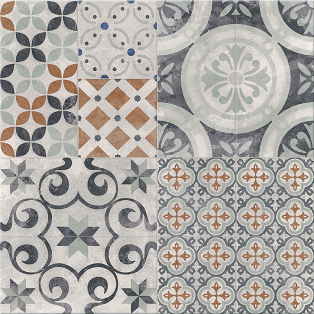 Glazované dlaždice PATCHWORK multikolor TWO satin 42x42