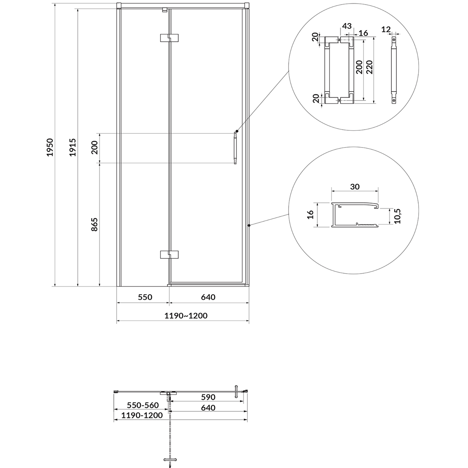 CERSANIT Obdélníkový sprchový kout LARGA zlatý, levý, 120x80, čiré sklo S601-472 CERSANIT Obdélníkový sprchový kout LARGA zlatý, levý, 120x80, čiré sklo S601-472