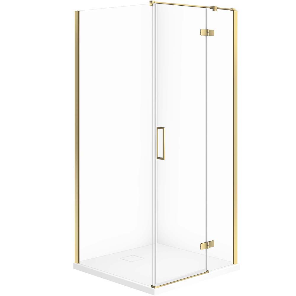 CERSANIT JOTA sada sprchového koutu pravá 90x90 zlatá, TAKO SLIM sprchová vanička 4 cm bílá S601-374 CERSANIT JOTA sada sprchového koutu pravá 90x90 zlatá, TAKO SLIM sprchová vanička 4 cm bílá S601-374
