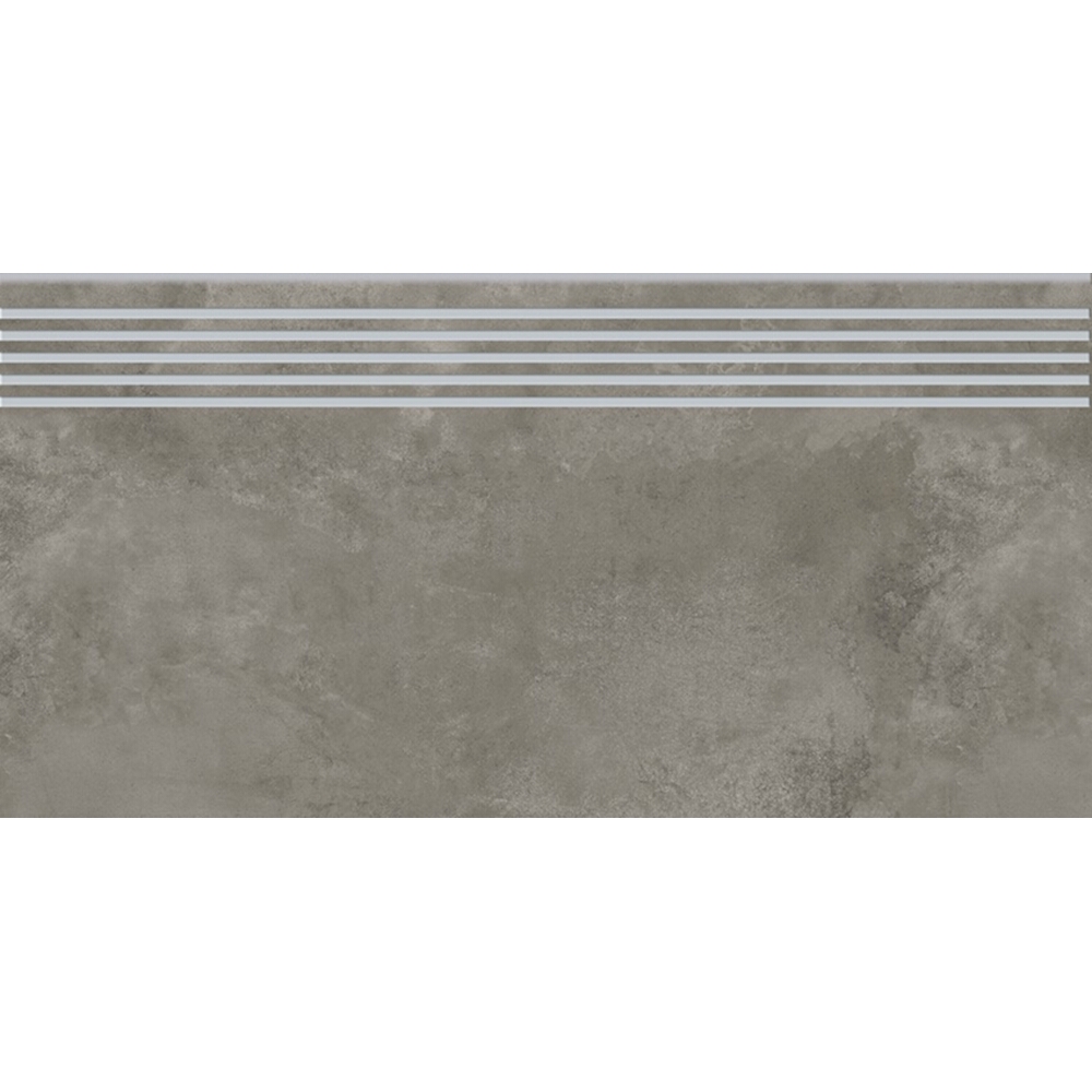 Dlažba Schodovka imitace betonu QUENOS šedá matná 29,8x59,8 cm Cersanit