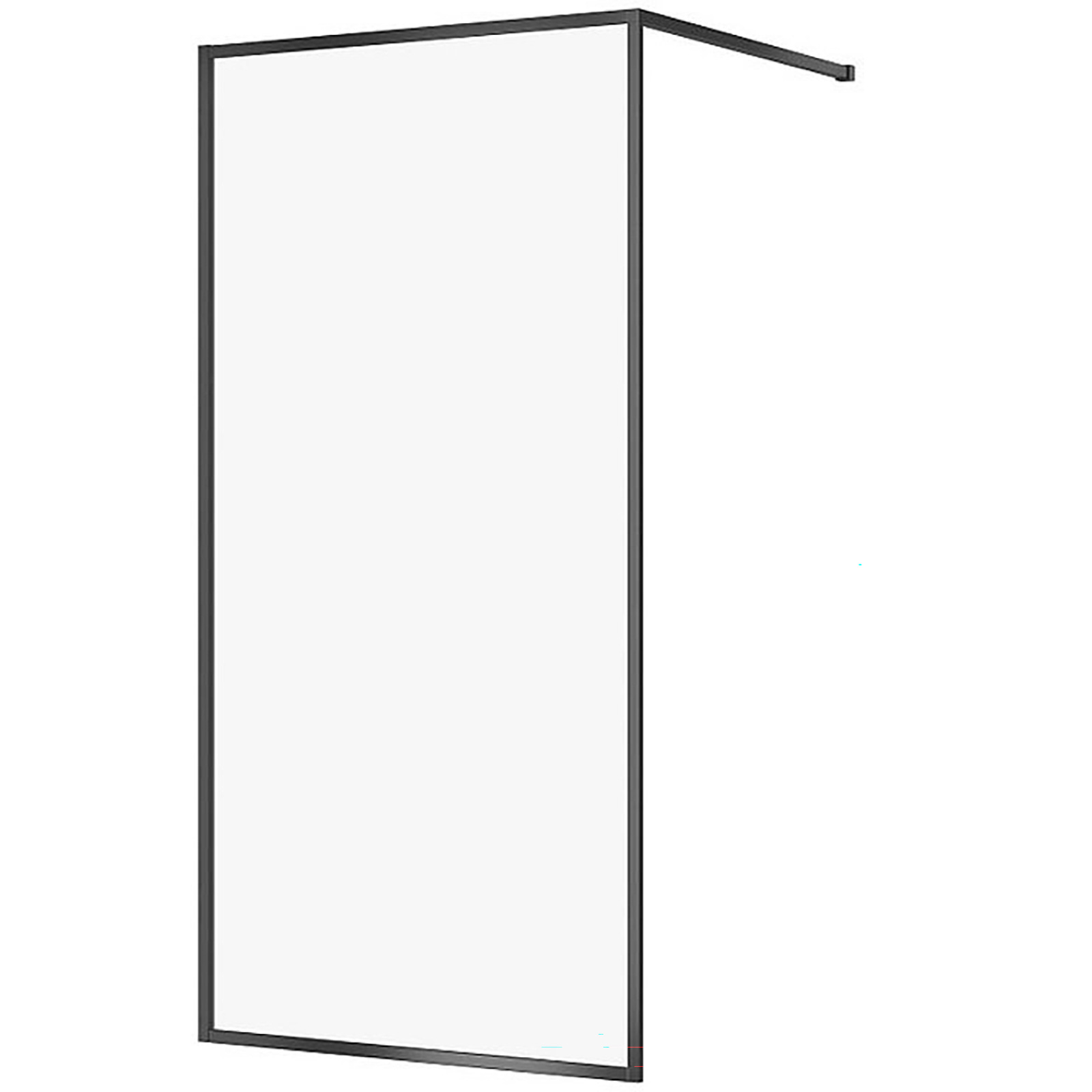 CERSANIT Walk-in sprchový kout larga černý 100x200 čiré sklo S932-139