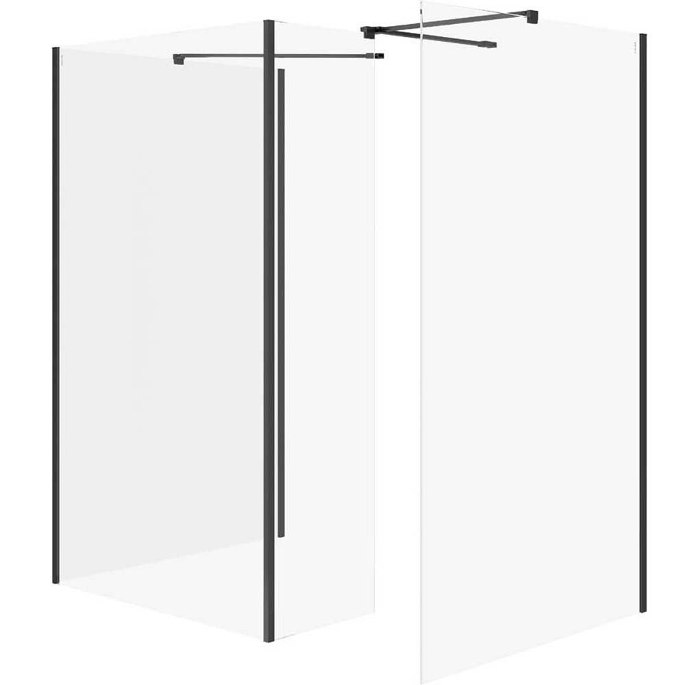 CERSANIT WALK-IN sprchová stěna MILLE 90x90x90x30x200 černá S601-194