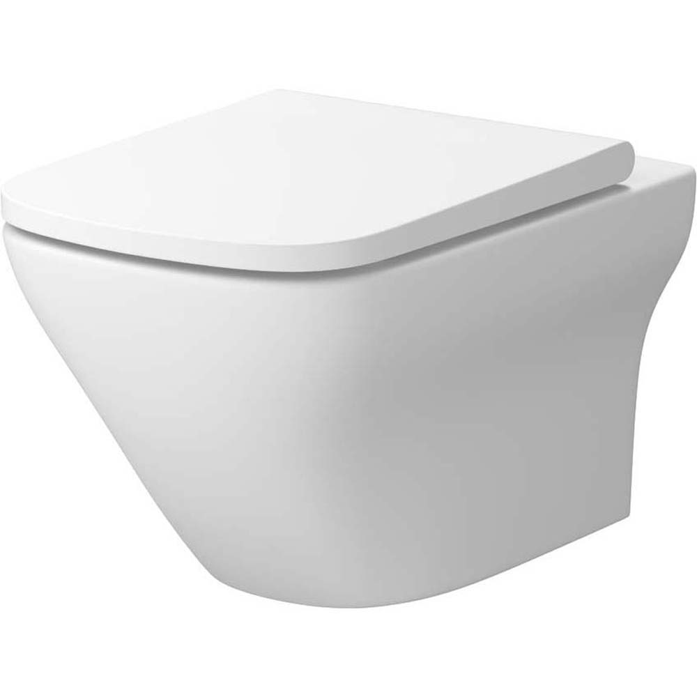 CERSANIT LARGA SQUARE závěsná mísová sada, Slim board bílá S701-609