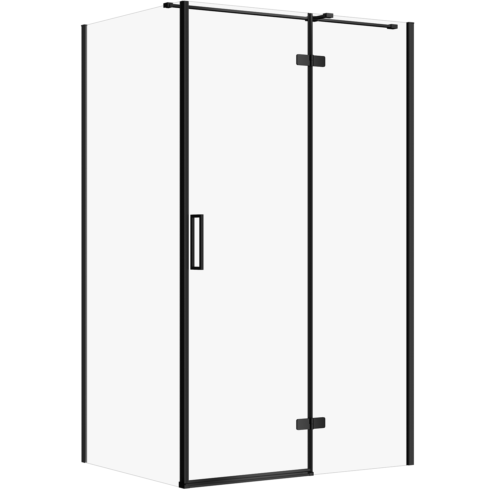 CERSANIT Hranatý sprchový kout JOTA 120x90 pravý černý, čiré sklo S160-027 CERSANIT Hranatý sprchový kout JOTA 120x90 pravý černý, čiré sklo S160-027